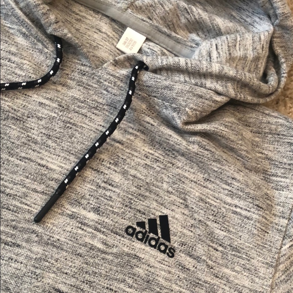 Adidas hoodie men’s med grey lightweight